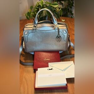 Cartier Marcello de Cartier bag, champagne gold.Dust bag ,Bundle/ stationary .